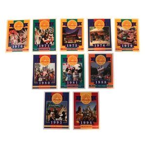 Bundle of 10 40 Years of Disneyland Collector Cards Incomplete Set